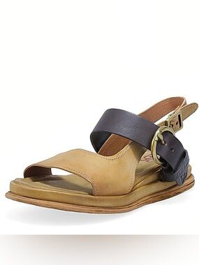 A.S.98 Seger Quarter Strap Sandals Sz 37, 7 US